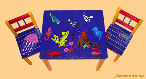 детский мебельный набор с рыбками
